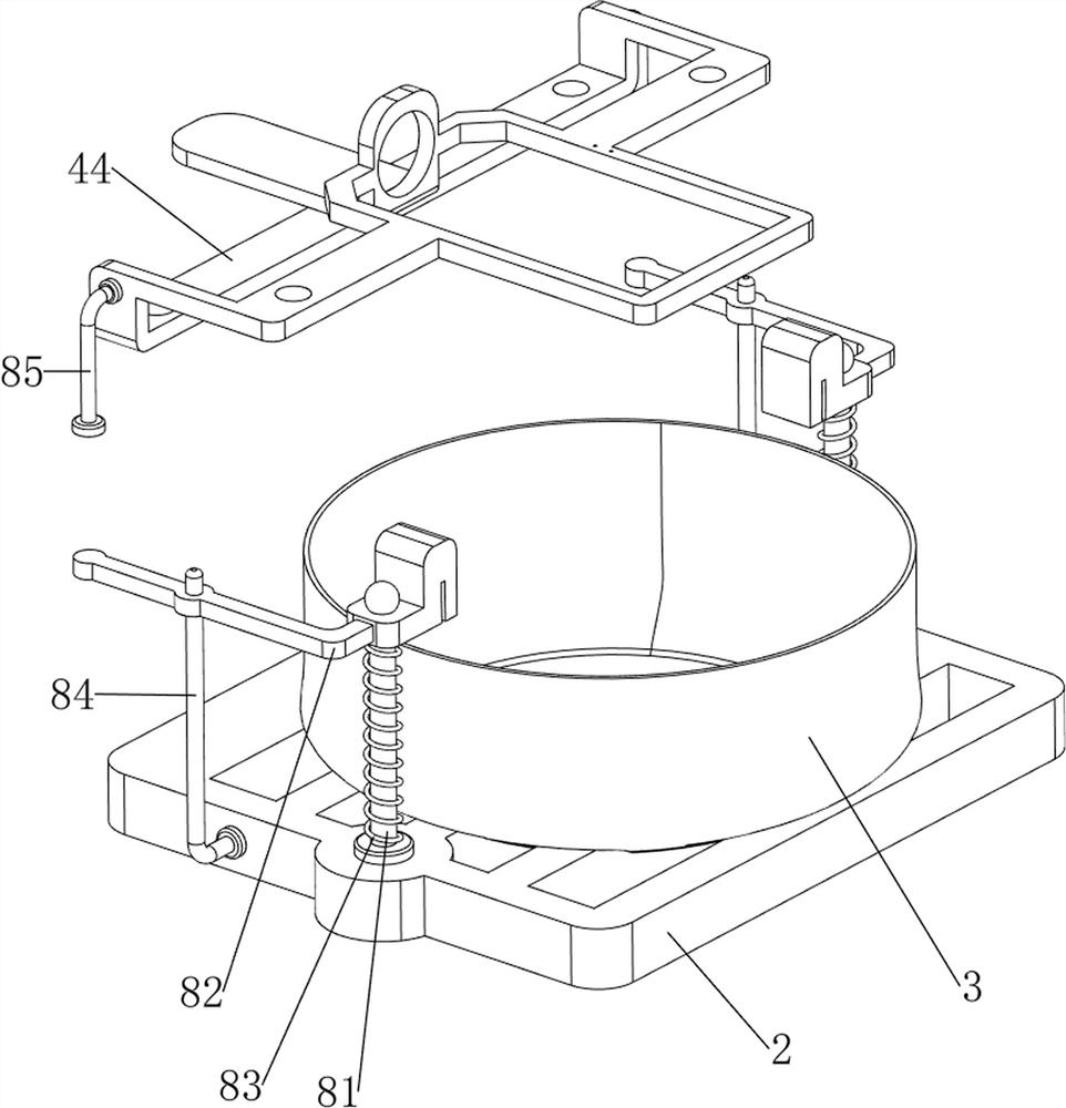 Egg paste mixing and stirring device for flour processing