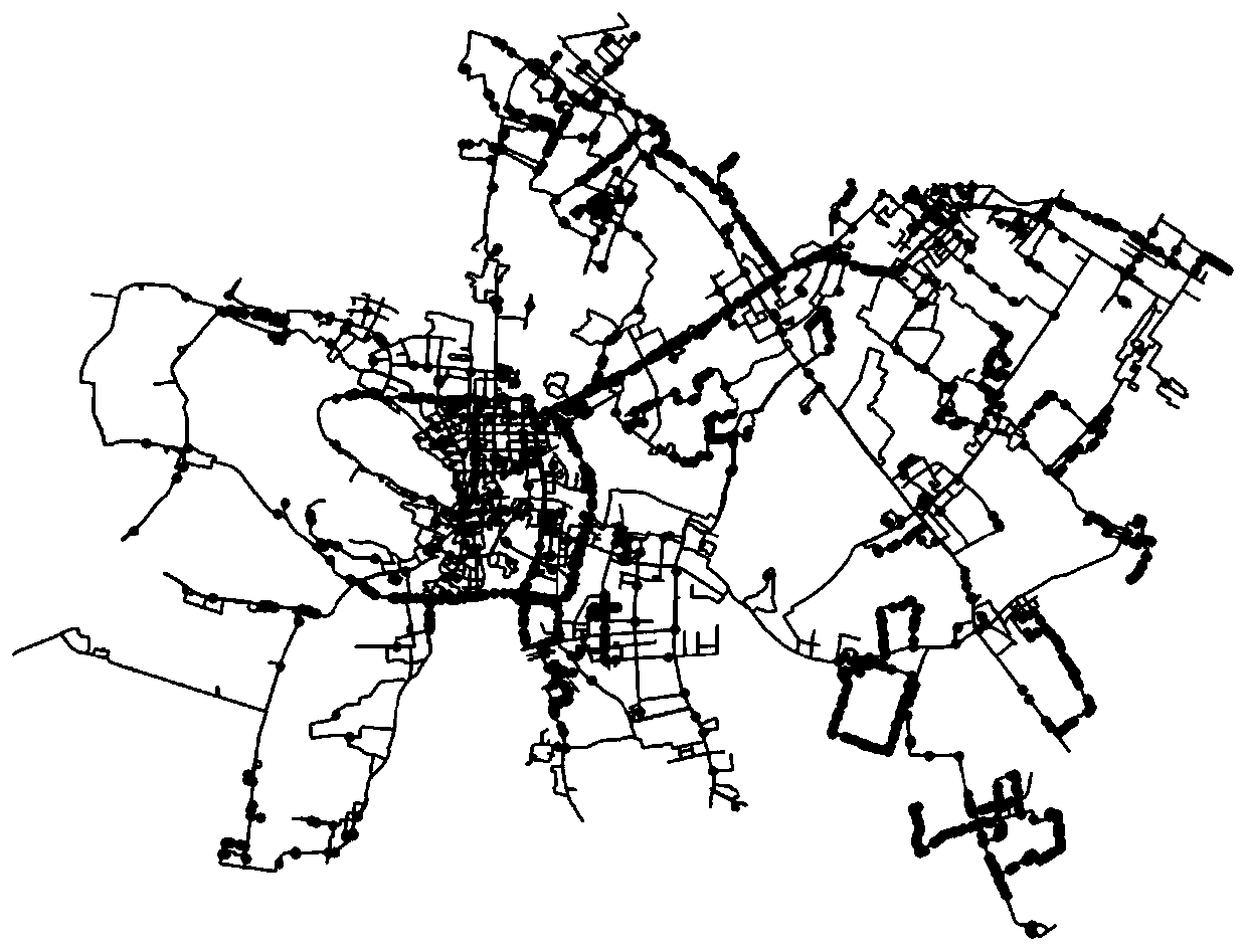 Optimum layout method aiming at pressure monitoring points of water supply pipe network