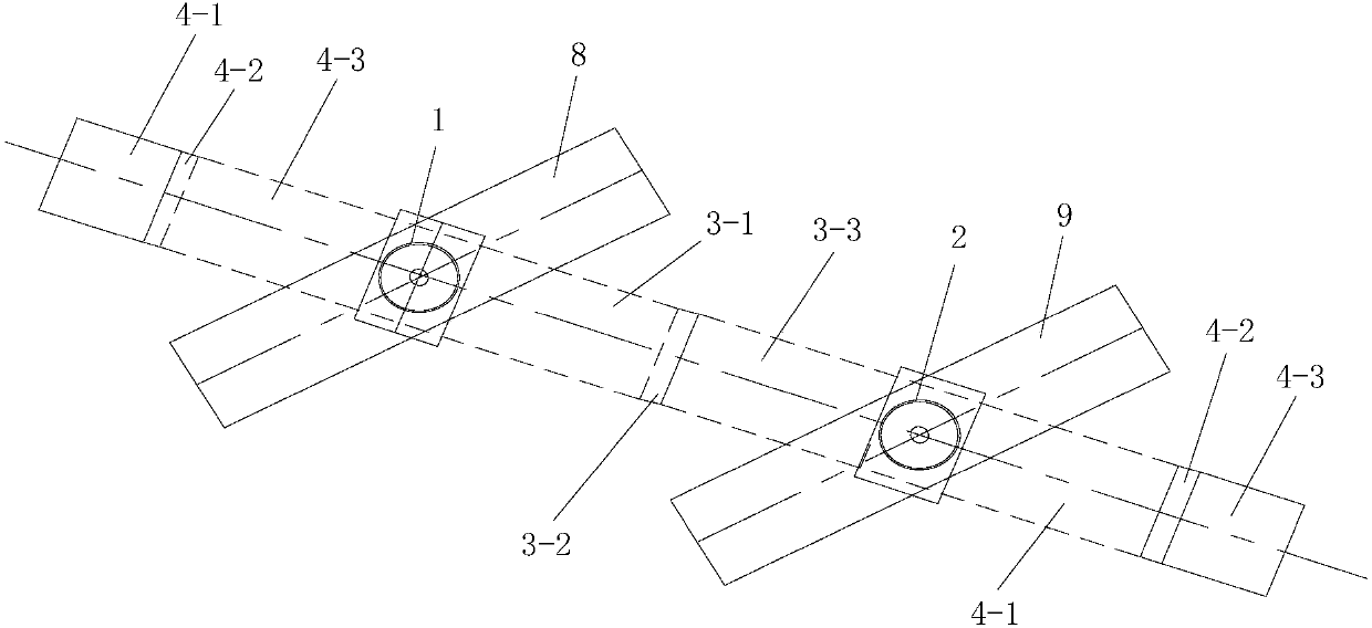 Large-span continuous girder-span existing station rotation and closing construction method