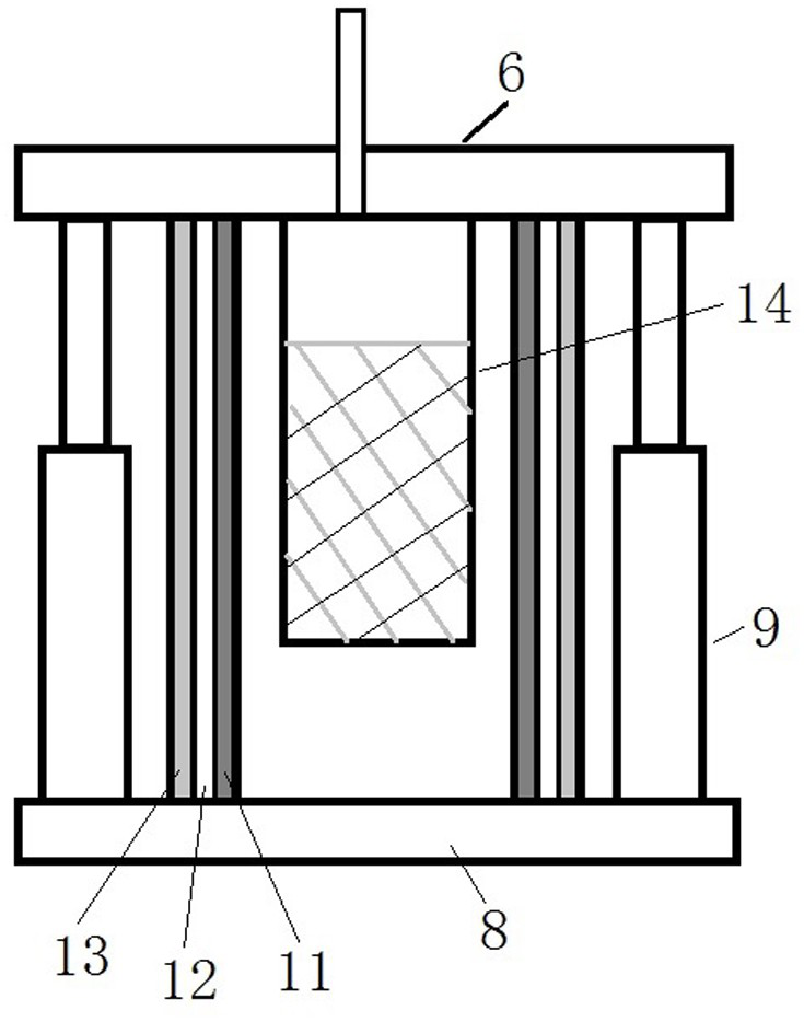 A filter material corrosion performance testing device