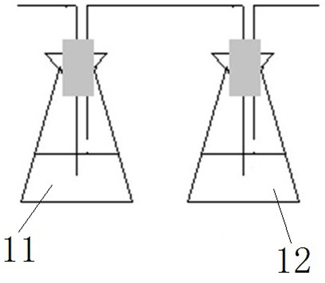 A filter material corrosion performance testing device