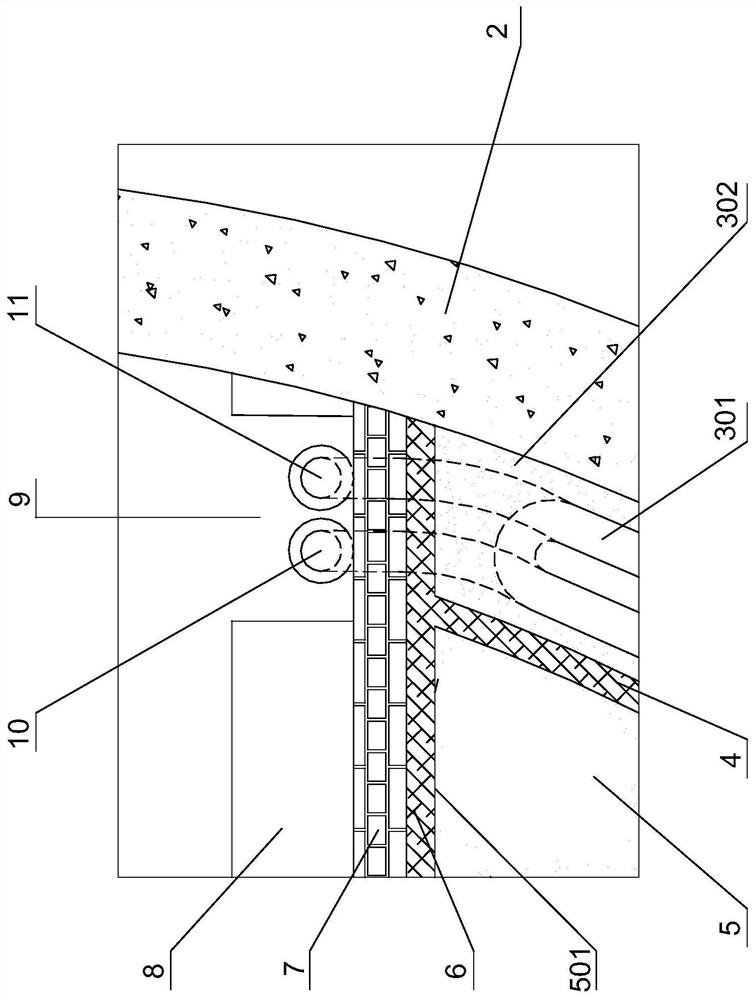 High thermal conductivity geothermal energy heat exchange tunnel system and its construction method