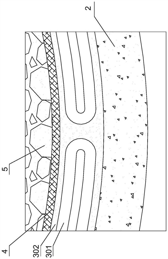 High thermal conductivity geothermal energy heat exchange tunnel system and its construction method