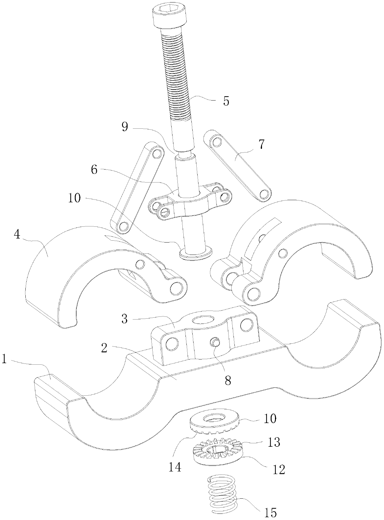 Improved pipe clamp for automobile oil pipe