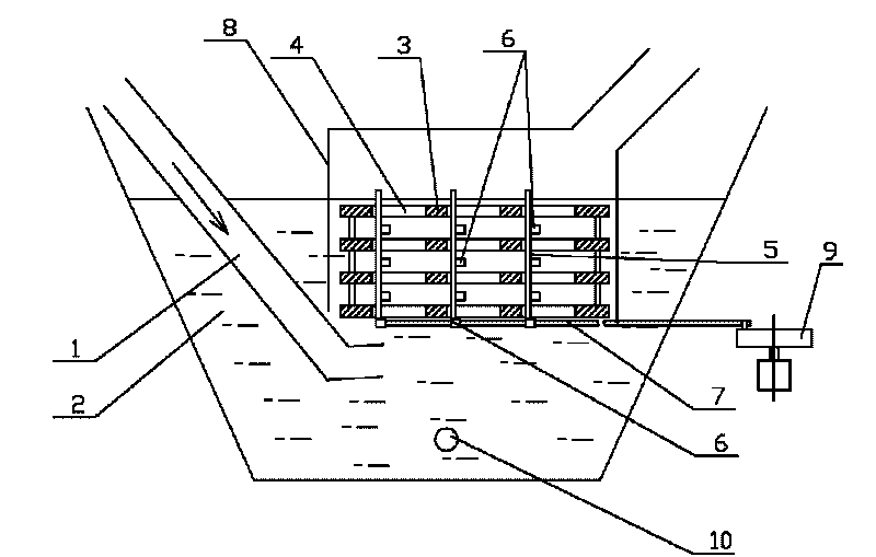 Backward flow type tail gas treatment device