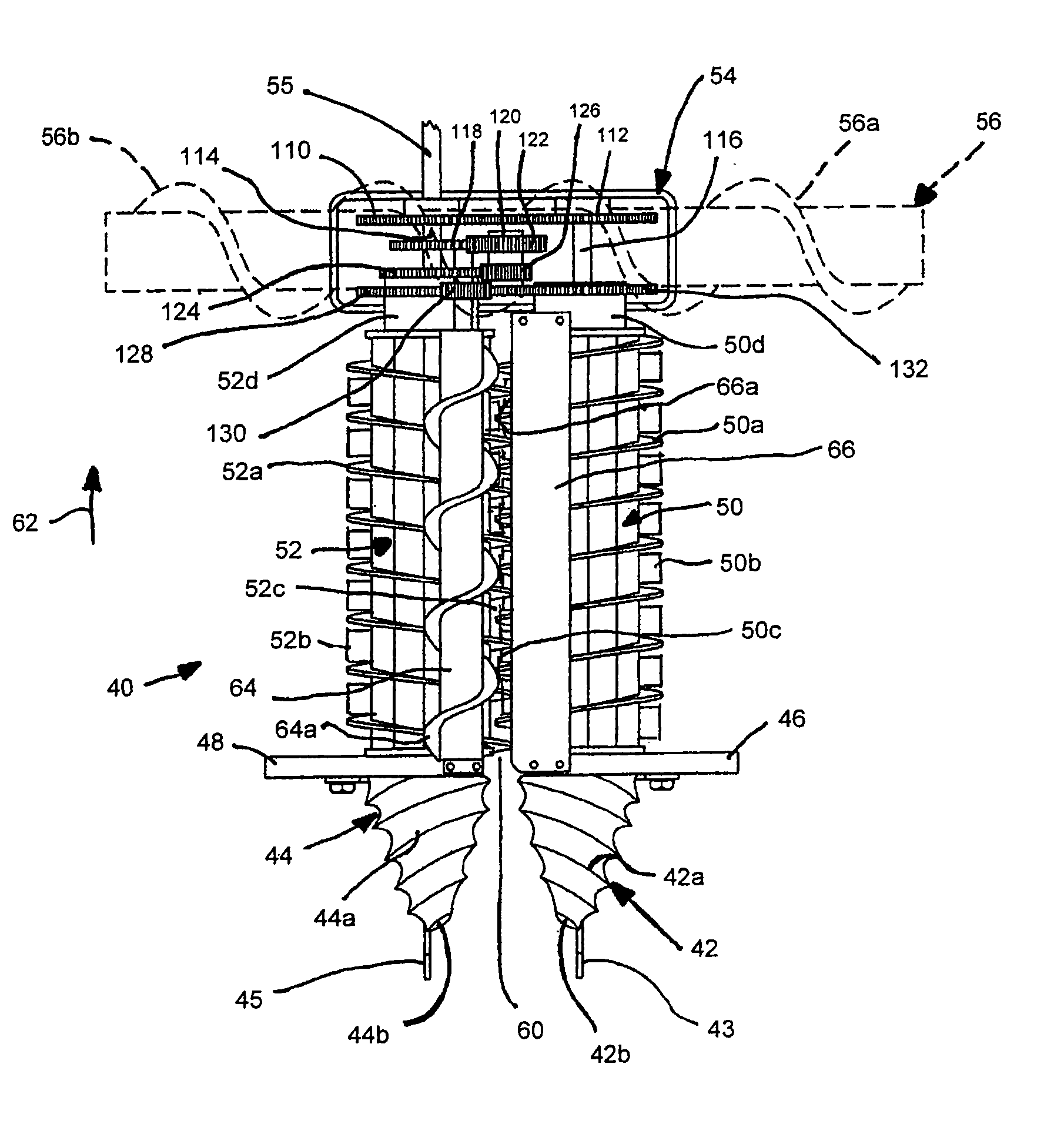 Auger stripper arrangement for corn head