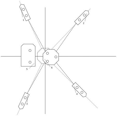 Offshore platform fine in-place auxiliary system based on GNSS and working method