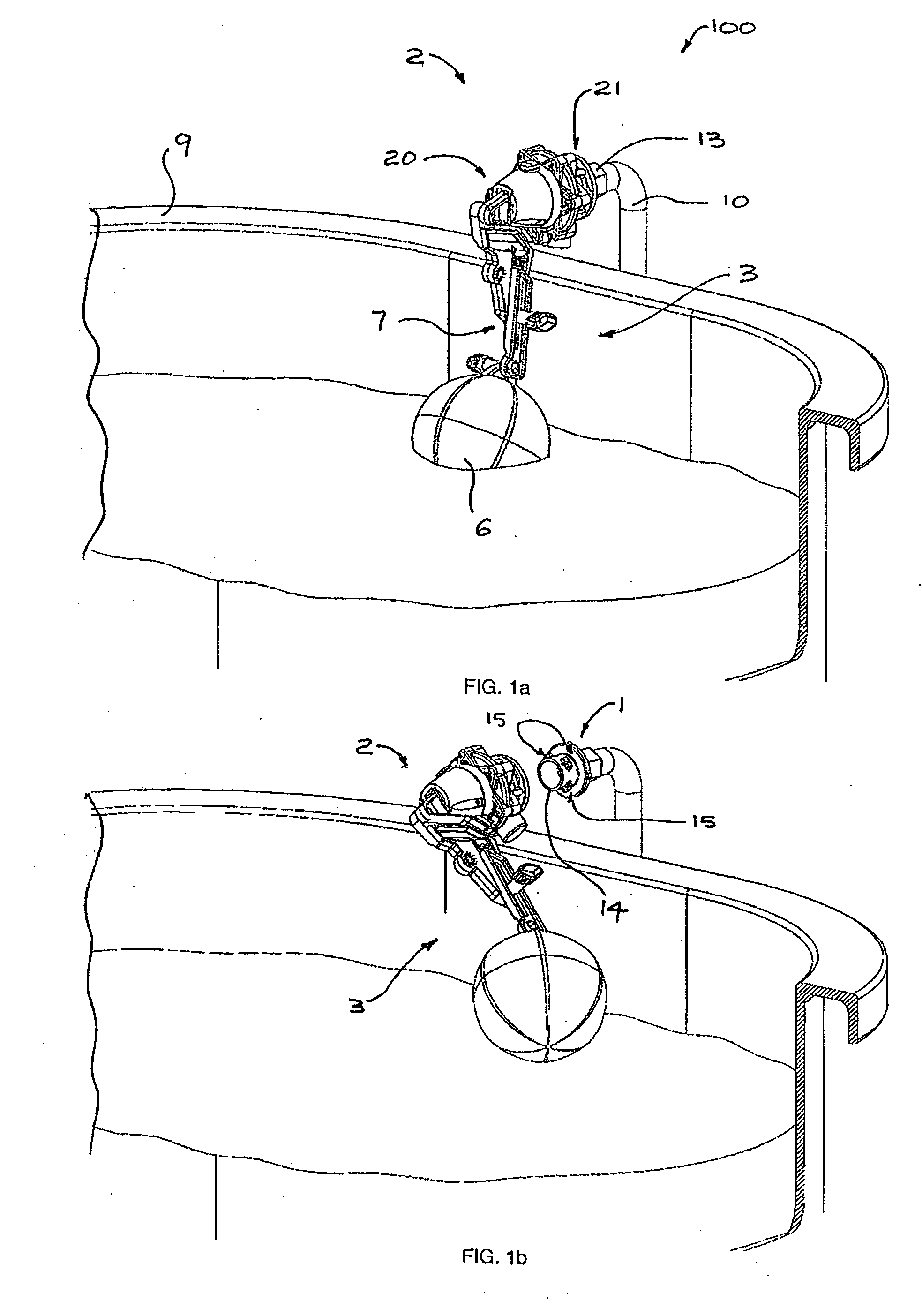 Readily demountable fill valve