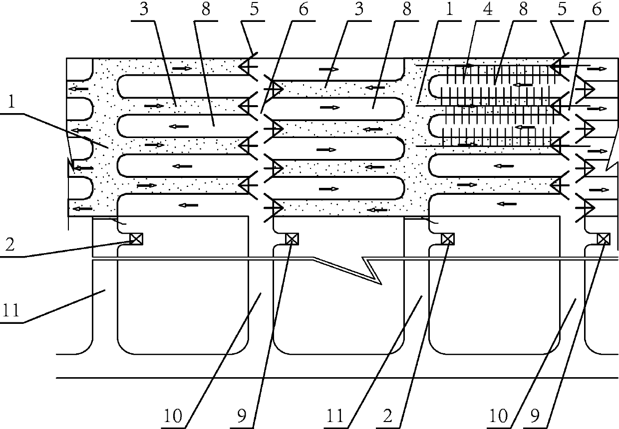 Two-tunneling bidirectional stripping two-step pre-support mining method