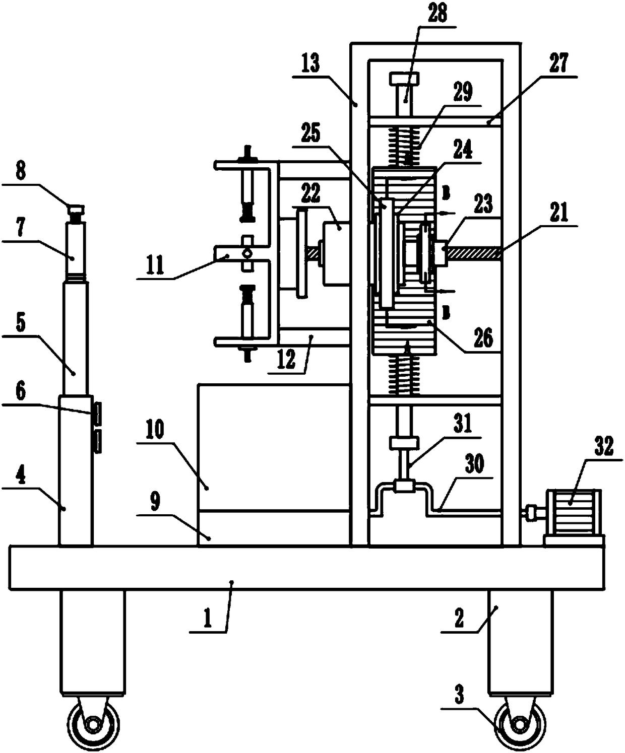 Machining device for water-discharging electric-type crank-type metal pipe fitting pipe joint