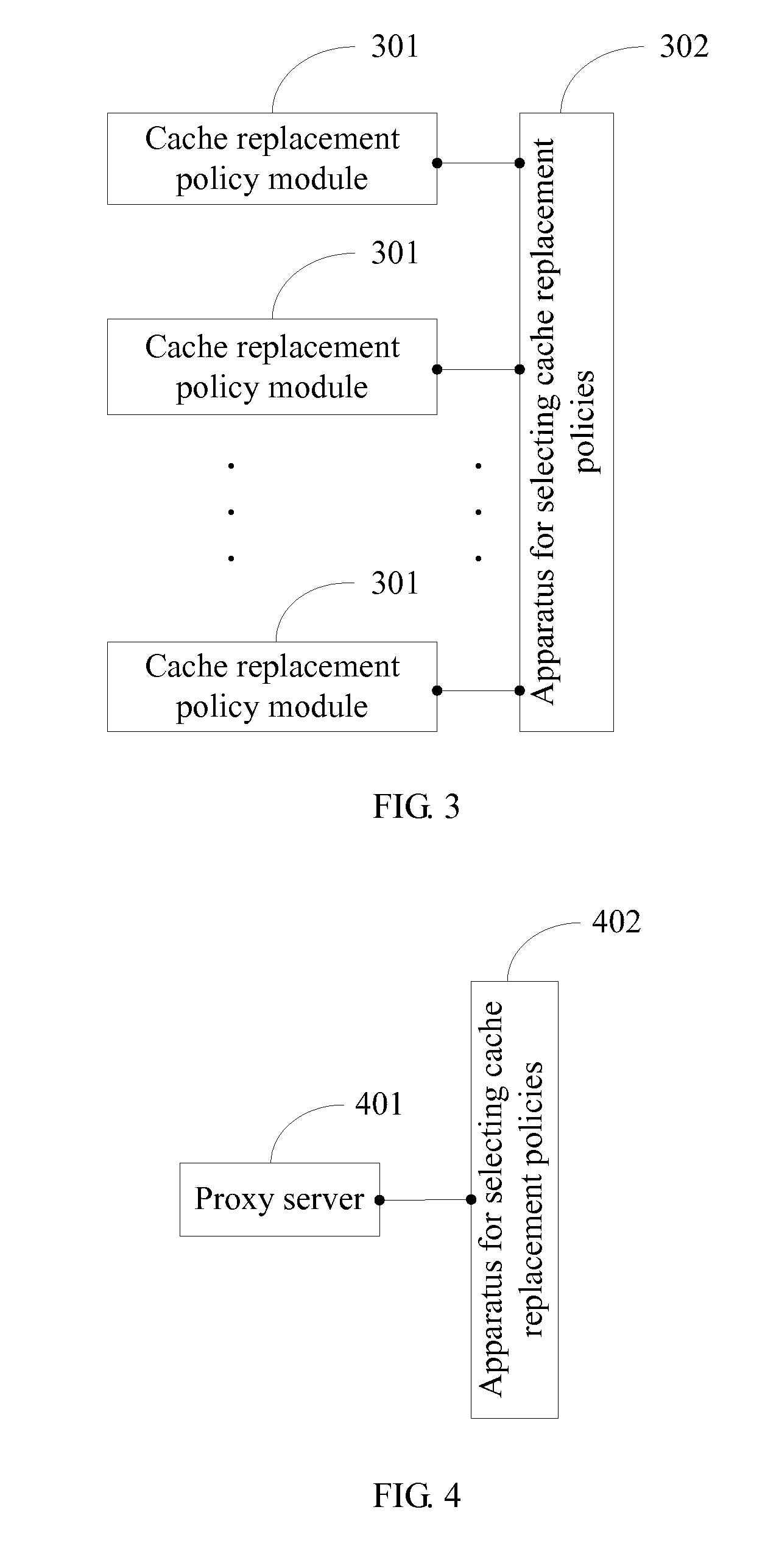 Method, apparatus, proxy server, and system for selecting cache replacement policies