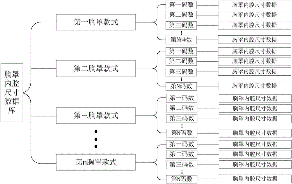 Method for bra-human chest matching and server