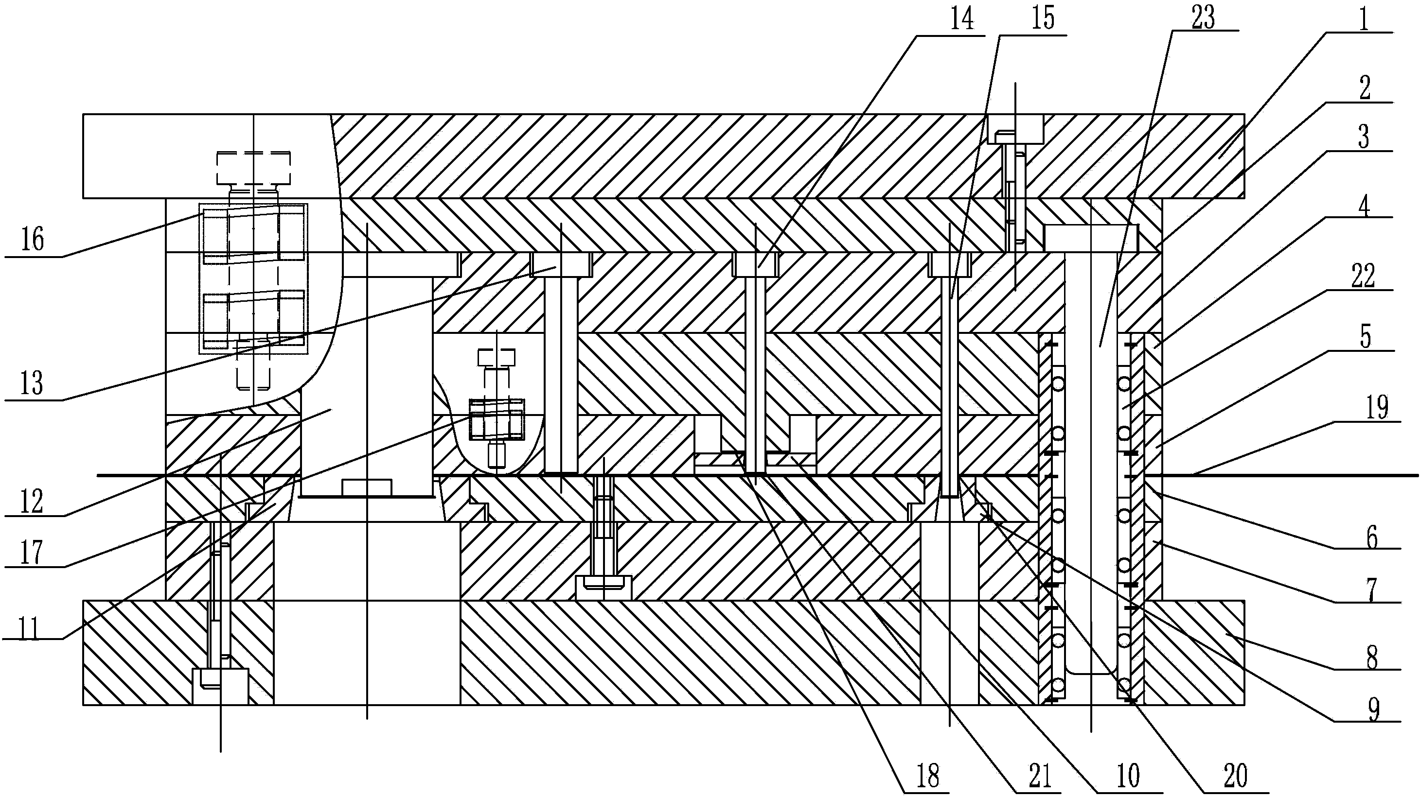 Foil plate miniature composite component micro punching forming and connecting device and Foil plate miniature composite component micro punching forming and connecting method