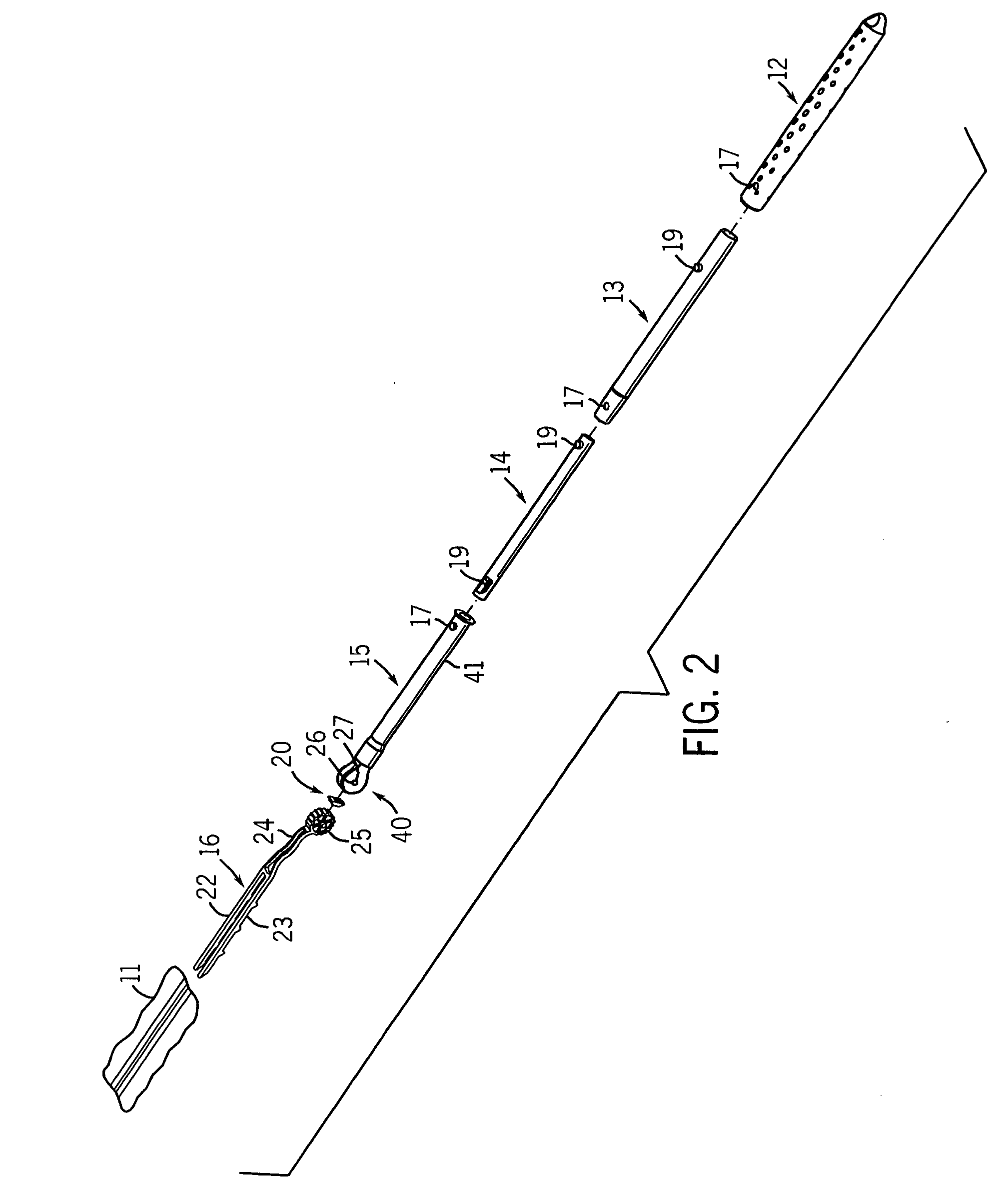 Adjustable holder for cleaning implement