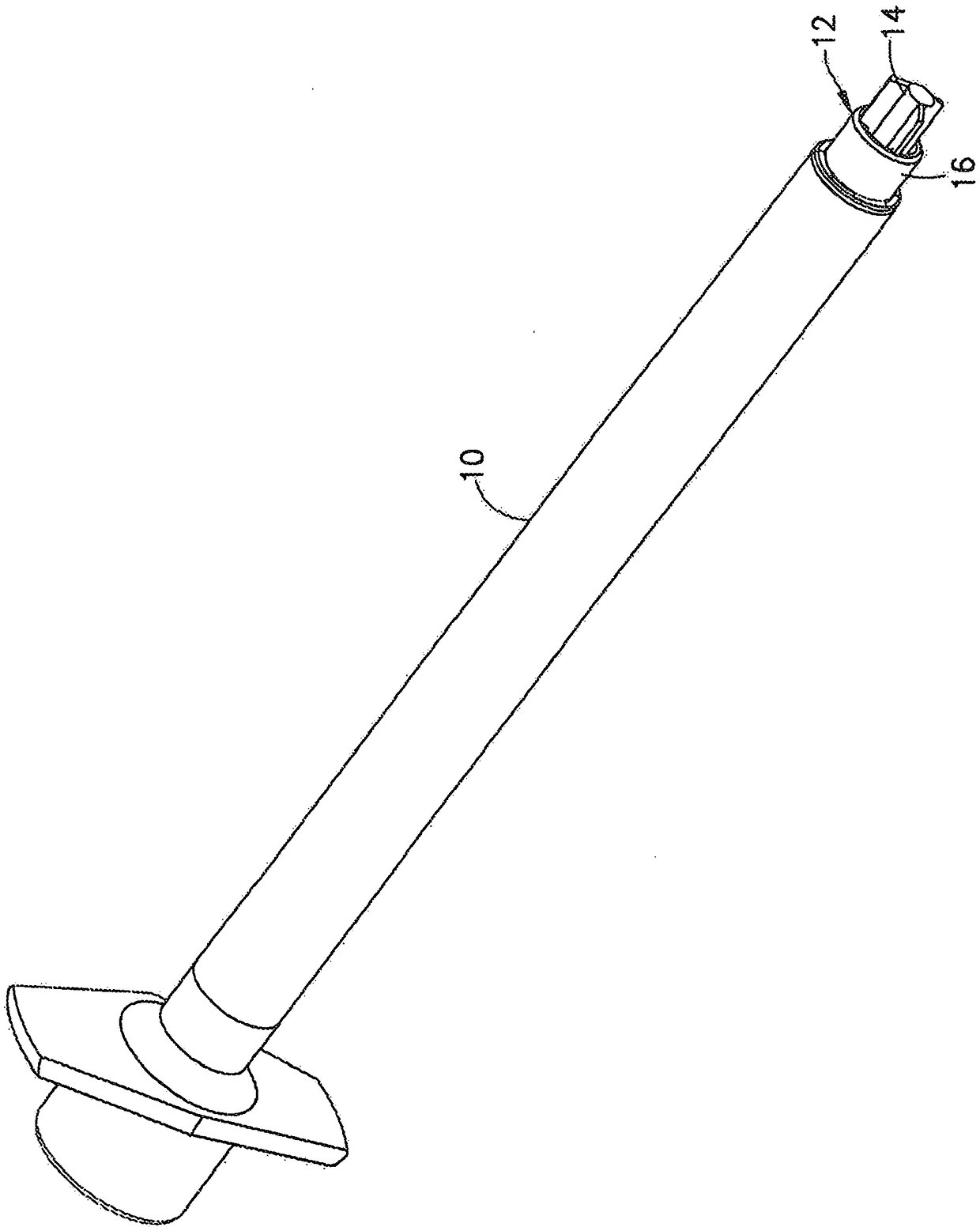 Syringe with a patient contact surface