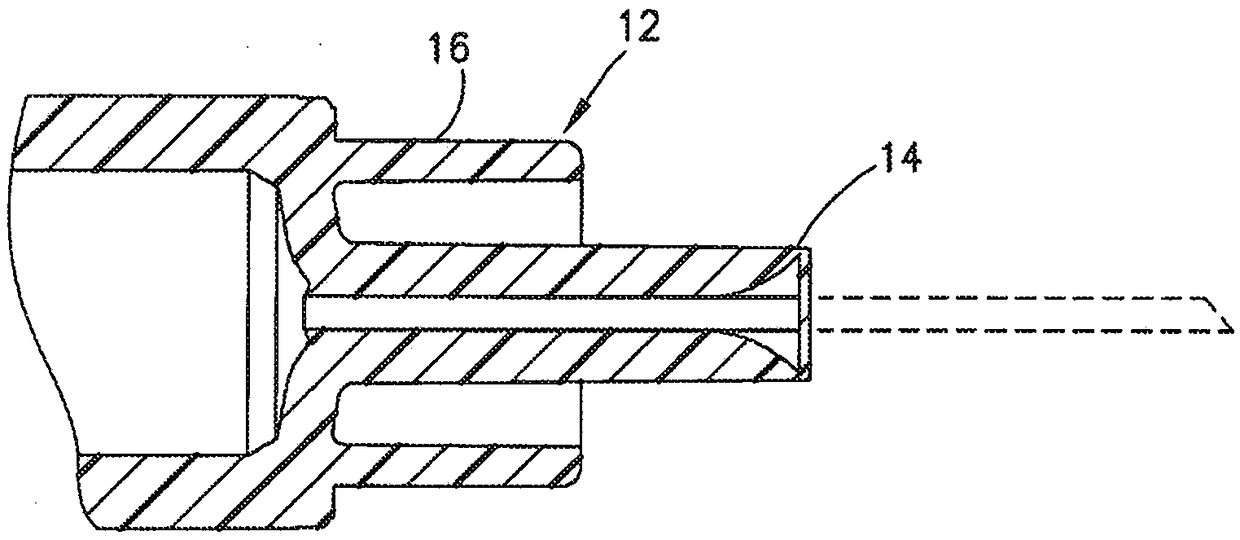 Syringe with a patient contact surface