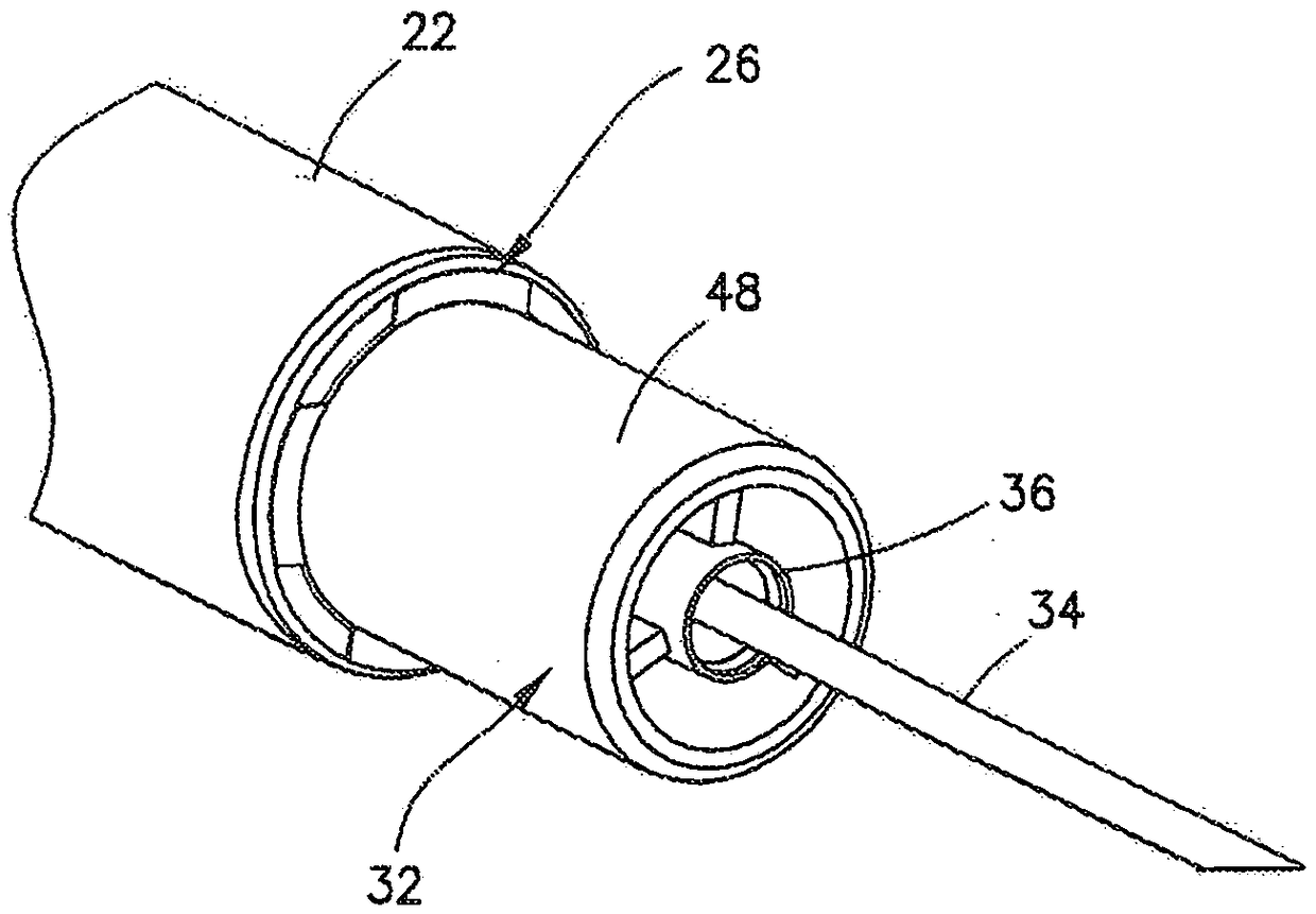 Syringe with a patient contact surface