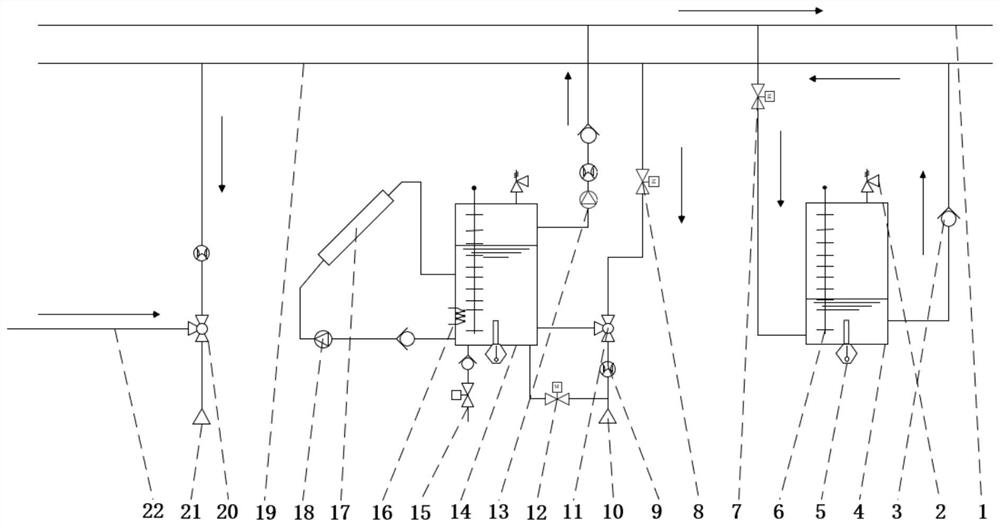 A regional distributed hot water sharing system and control method