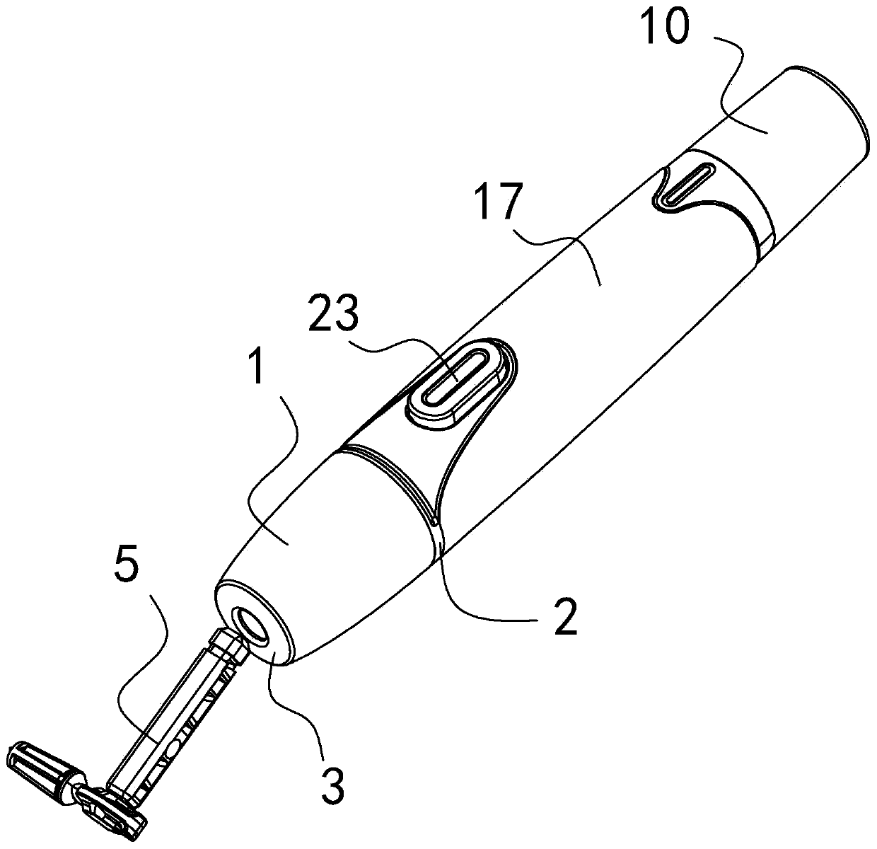 Blood sampling pen convenient for unloading pricking cap