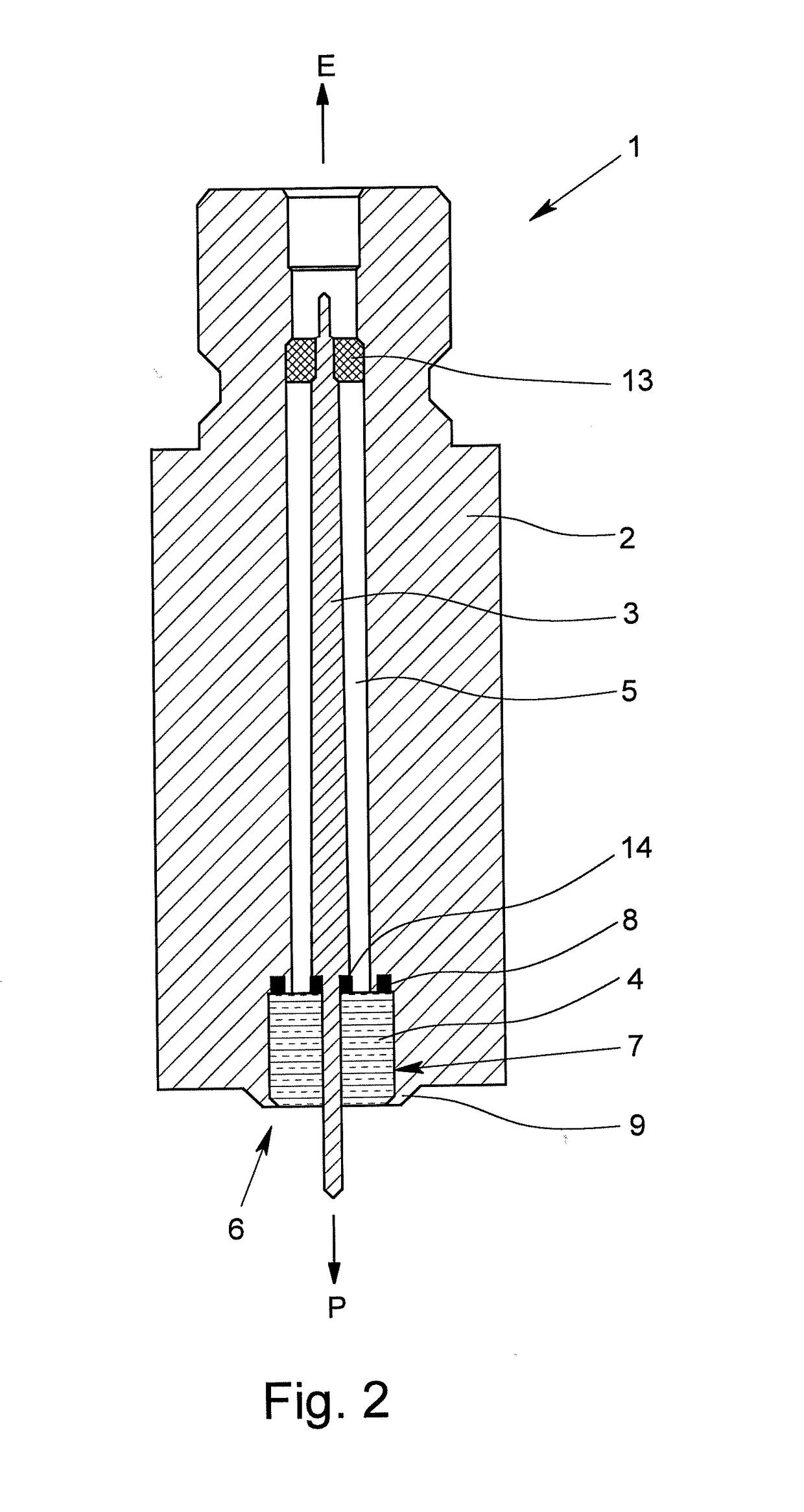 Probe holder with spacer