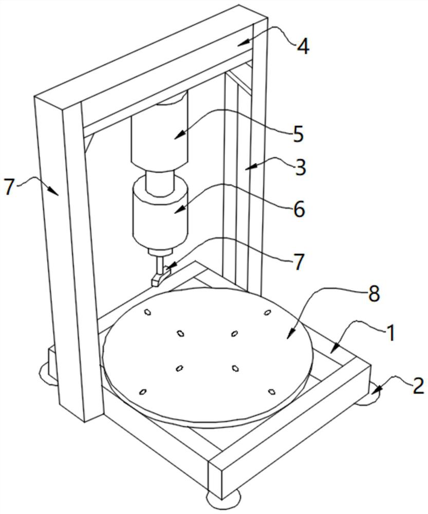 Annular test piece compaction forming device for tubular cracking test of semi-rigid base material