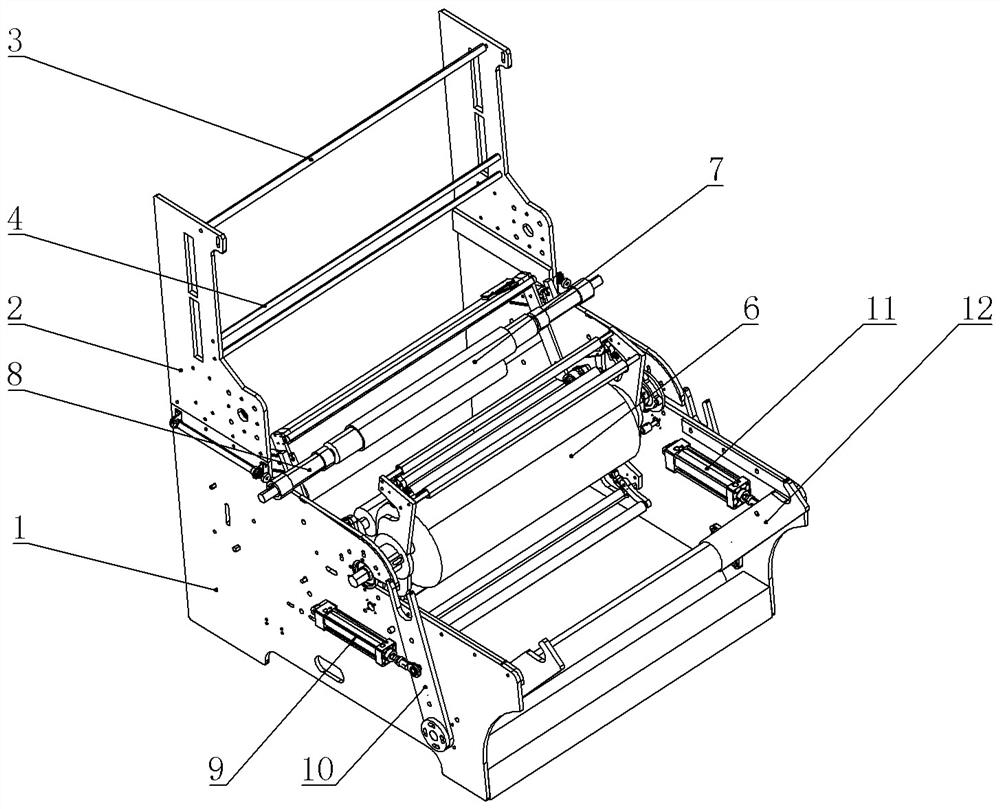 Automatic roll changing machine for plastic film