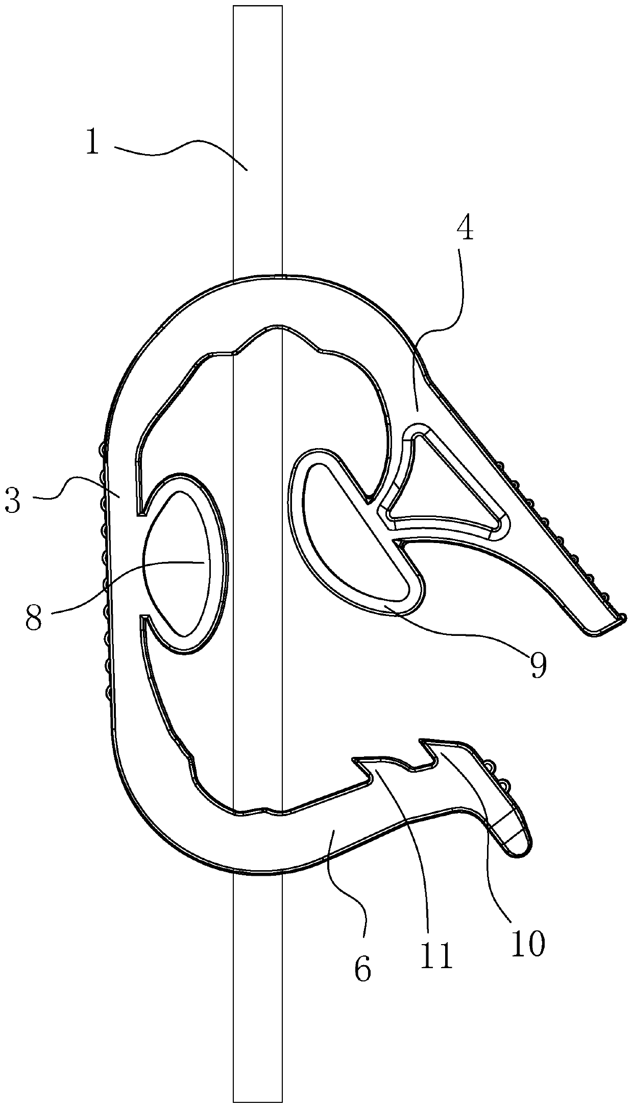 Extended pipe with continuous positive pressure and liquid stop clip with extended pipe