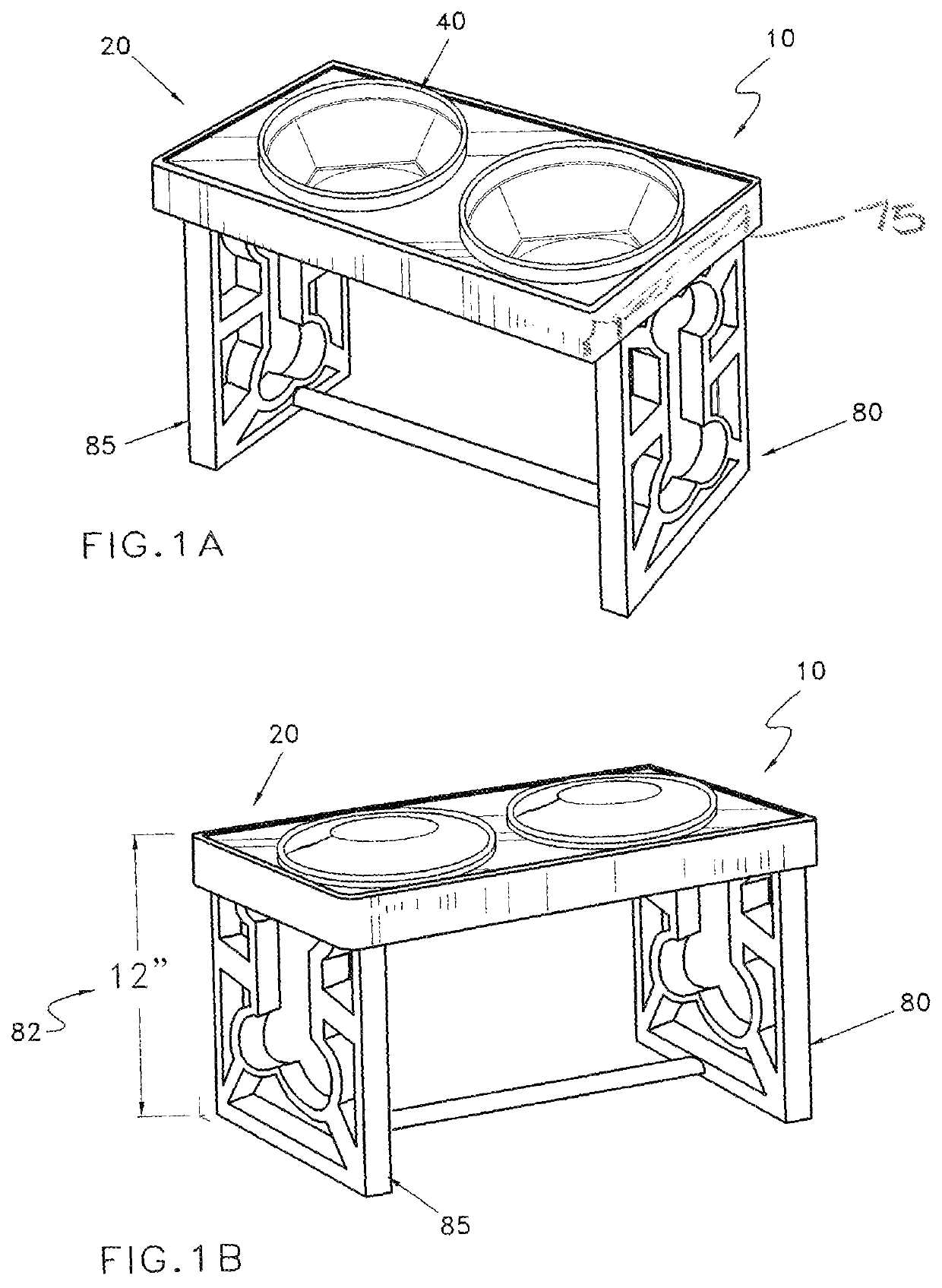 Elevated animal feeder