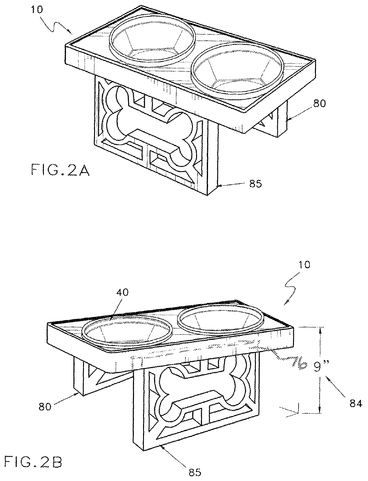 Elevated animal feeder