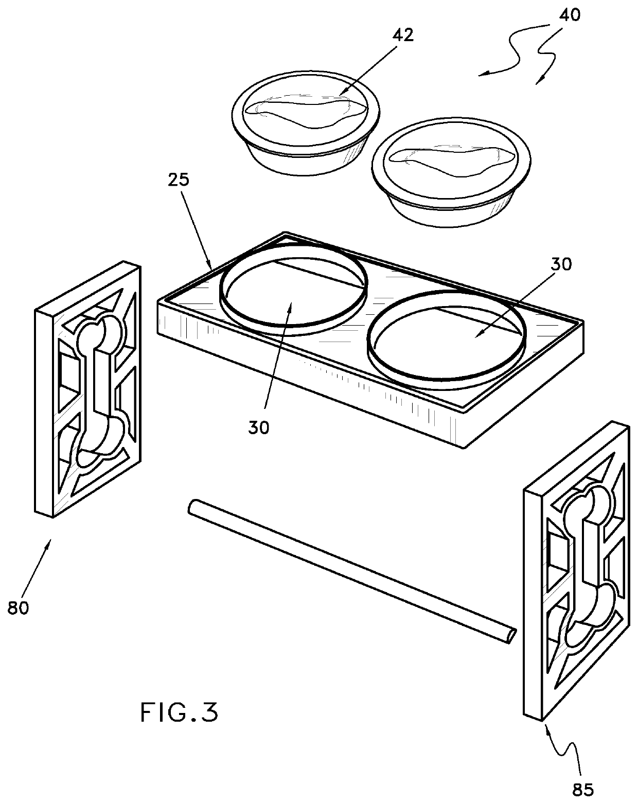 Elevated animal feeder