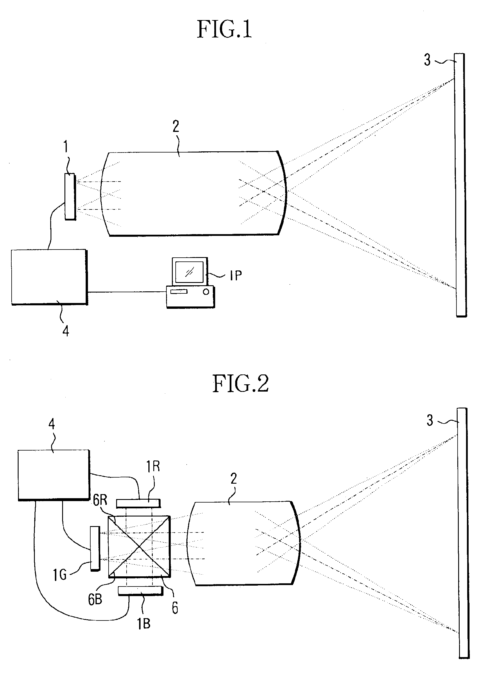 Projection type image display apparatus and image display system