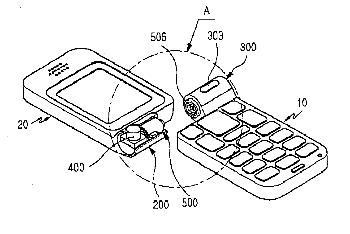 Hinge apparatus for mobile communication terminals