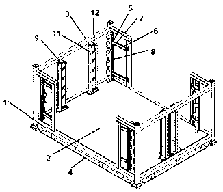 New energy vehicle battery frame base transfer loading shelf