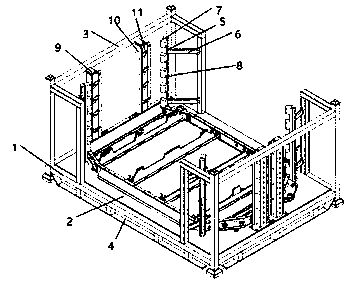 New energy vehicle battery frame base transfer loading shelf