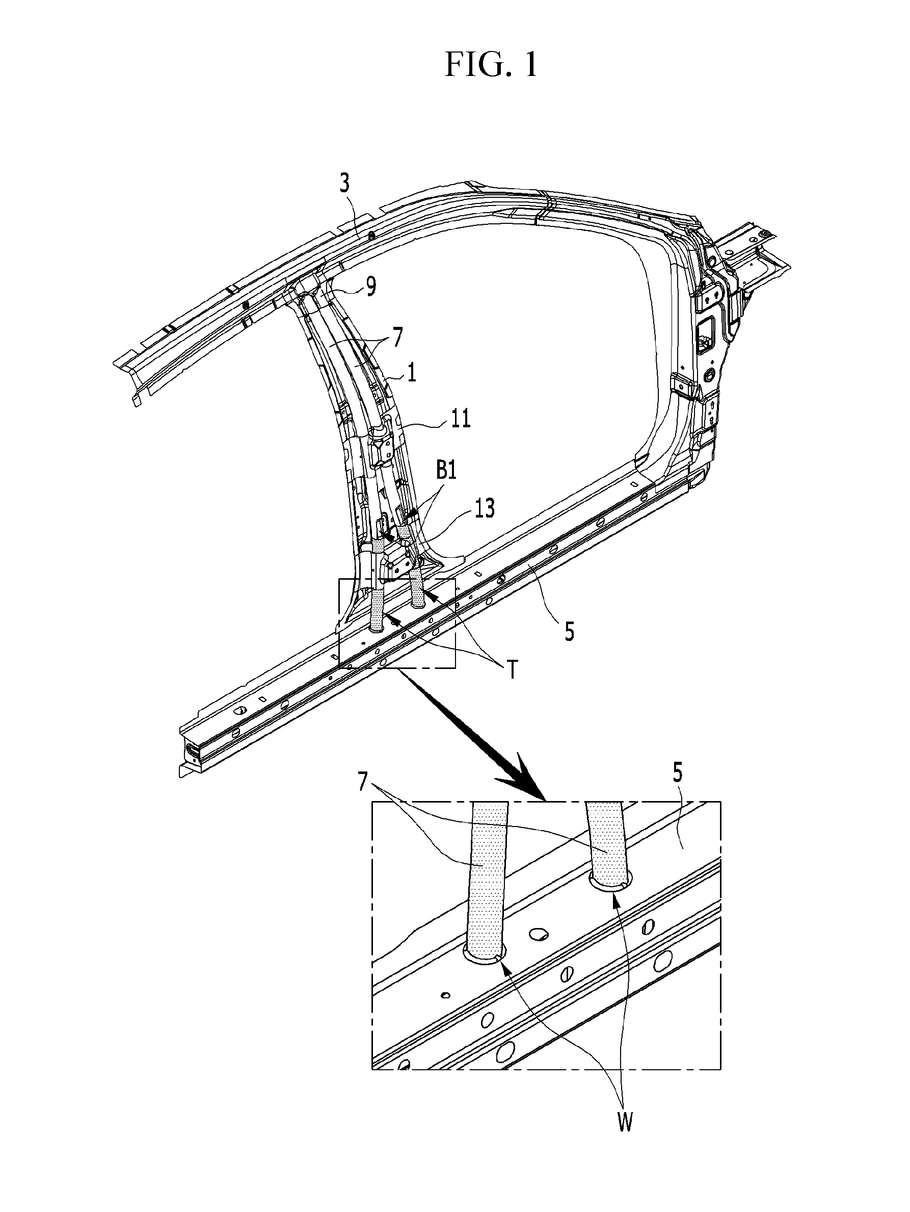 Center pillar reinforcement unit for vehicle