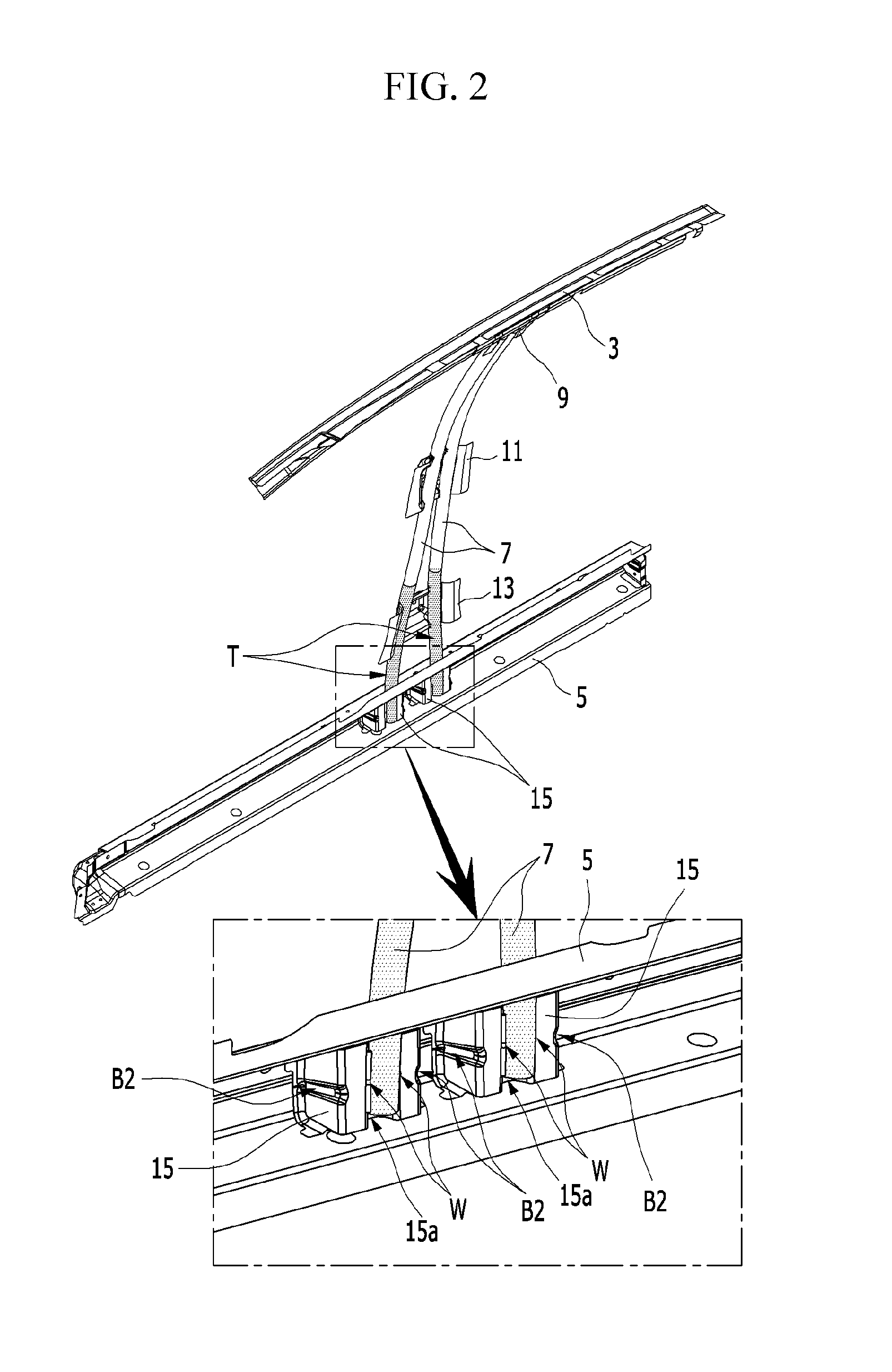 Center pillar reinforcement unit for vehicle