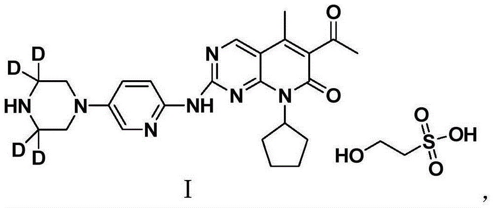 Crystallization of deuteration Palbociclib isethionate