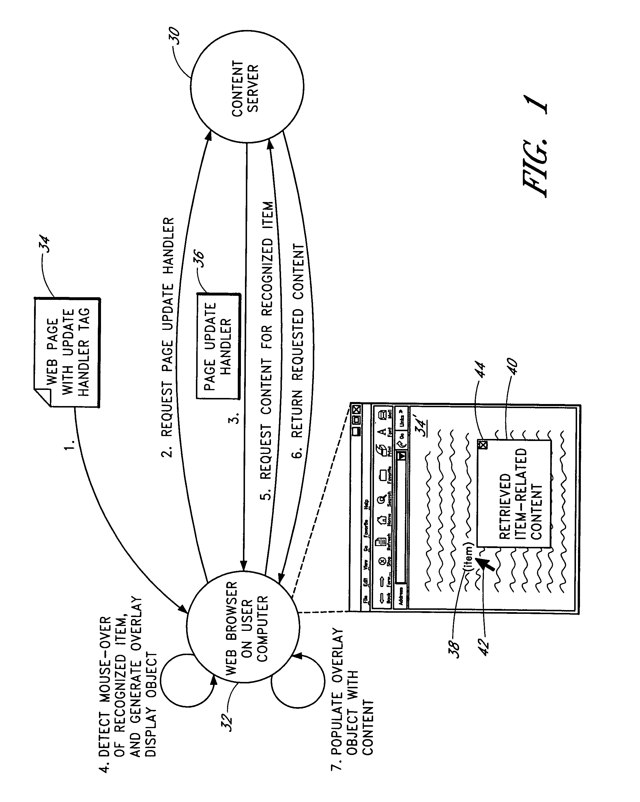 Dynamic updating of rendered web pages with supplemental content