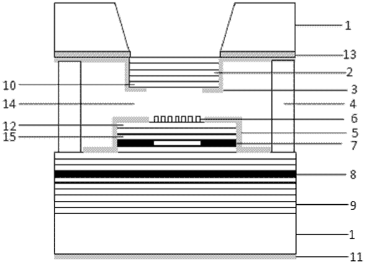 Tunable polarization wavelength vertical-cavity surface-emitting laser and preparation method thereof