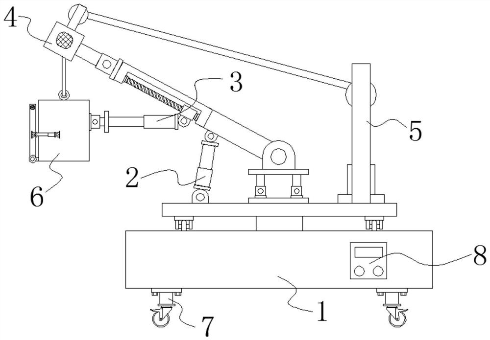 Adjustable hoisting device for logistics supply chain management