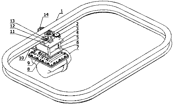 Annular monorail mobile laser coal inventory device for closed coal yard