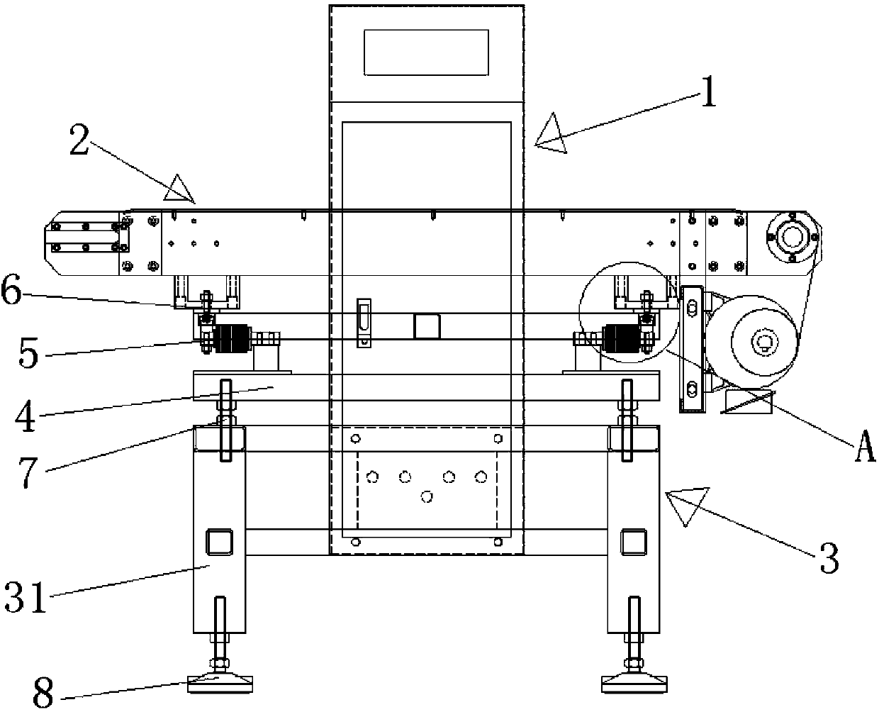 Automatic checkweigher with balance fine adjustment architecture