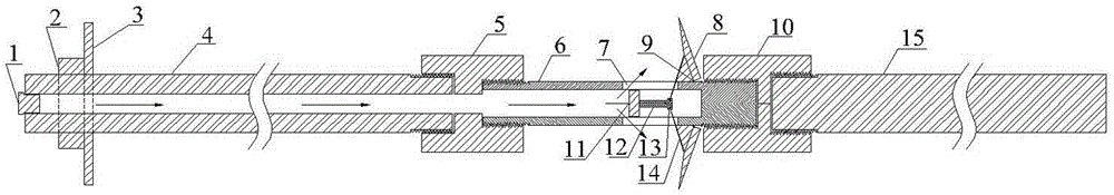 Segmented anchoring and grouting anchor rod device capable of achieving automatic clamping and anchoring method thereof