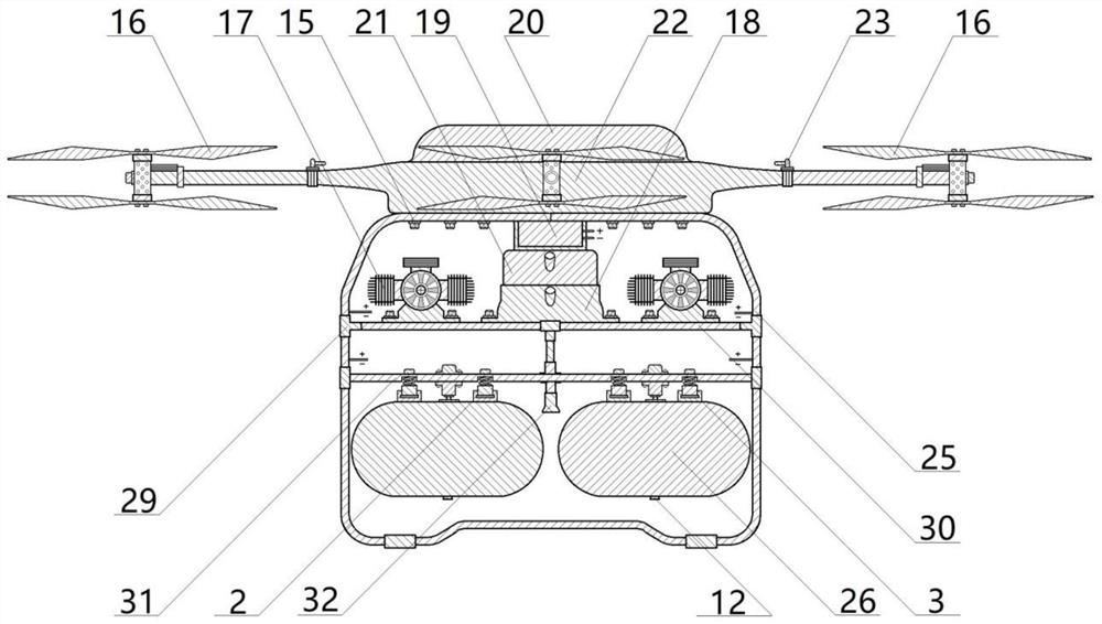 Unmanned aerial vehicle fire extinguishing bomb throwing device with electronic suction cup control function