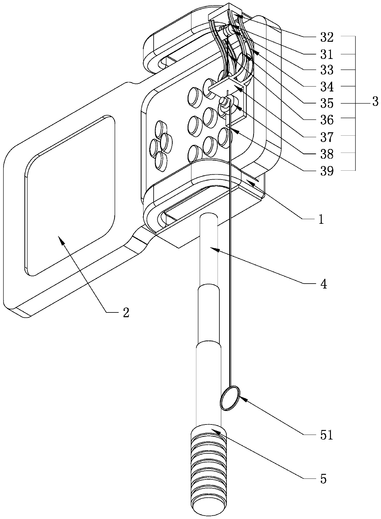 Pull-type meter reading stick