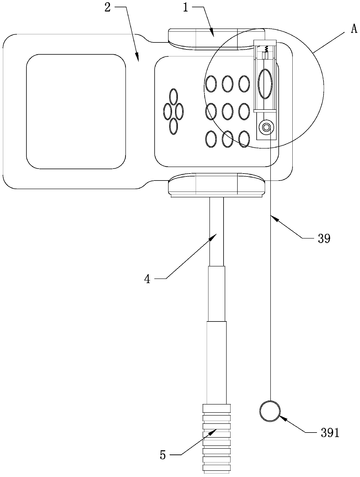 Pull-type meter reading stick