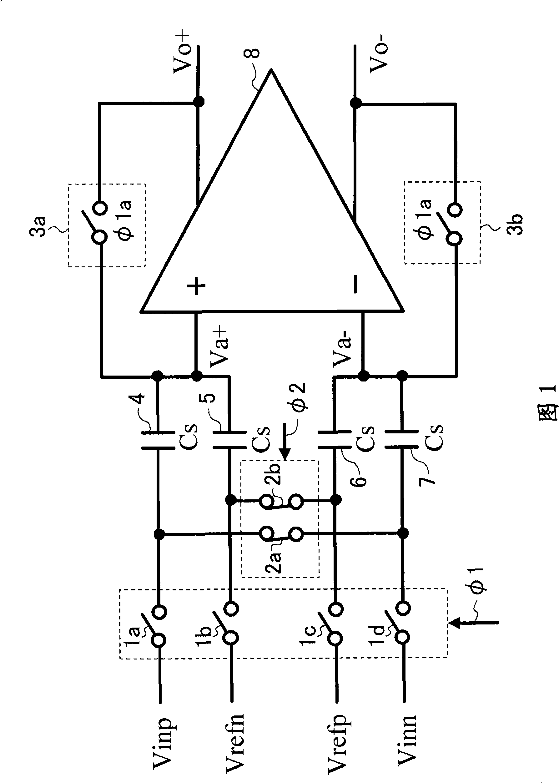 Fully differential comparator and fully differential amplifier