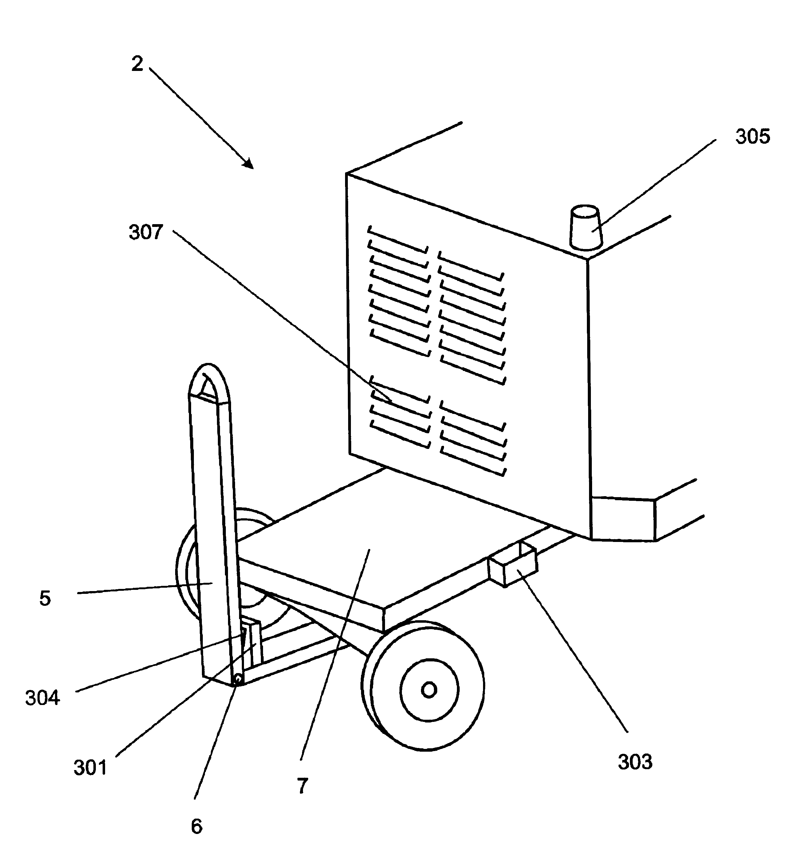 Service vehicle attachment warning apparatus