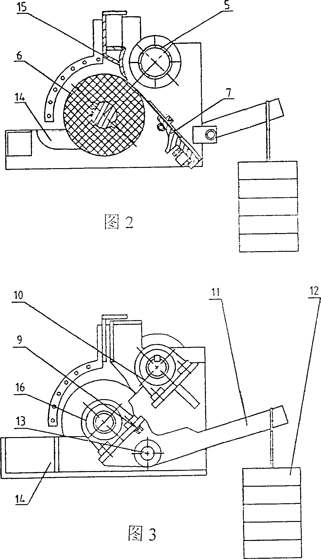 Rolling-cutter and floating-leather roller cotton gin