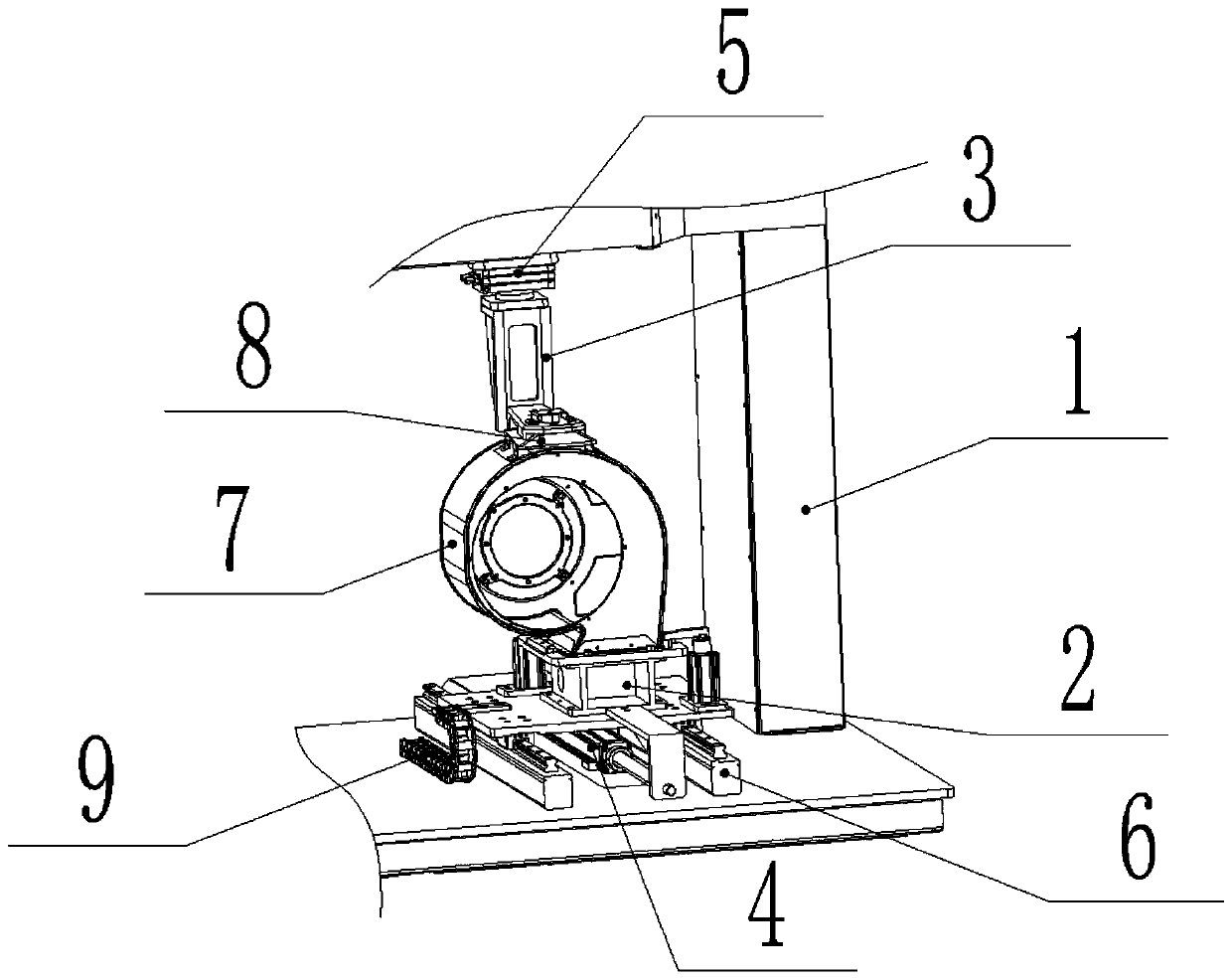 Positioning device for spiral case oil guide groove and riveting system